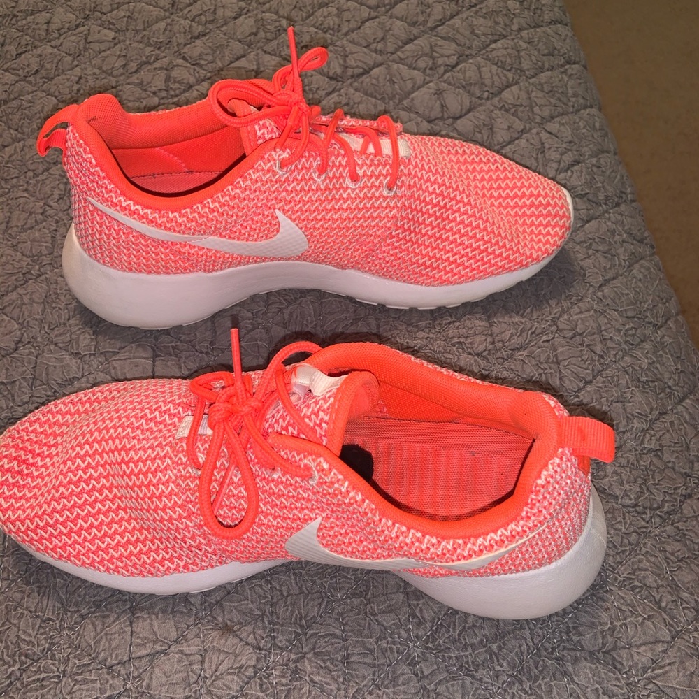 Orange-pink Nike Roshe Runs